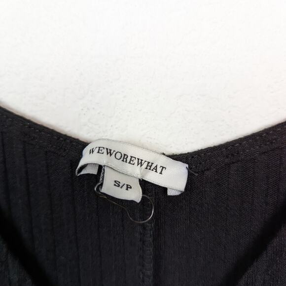 WeWoreWhat Black Ribbed Knit Tapered Jumpsuit Size S - Picture 5 of 7